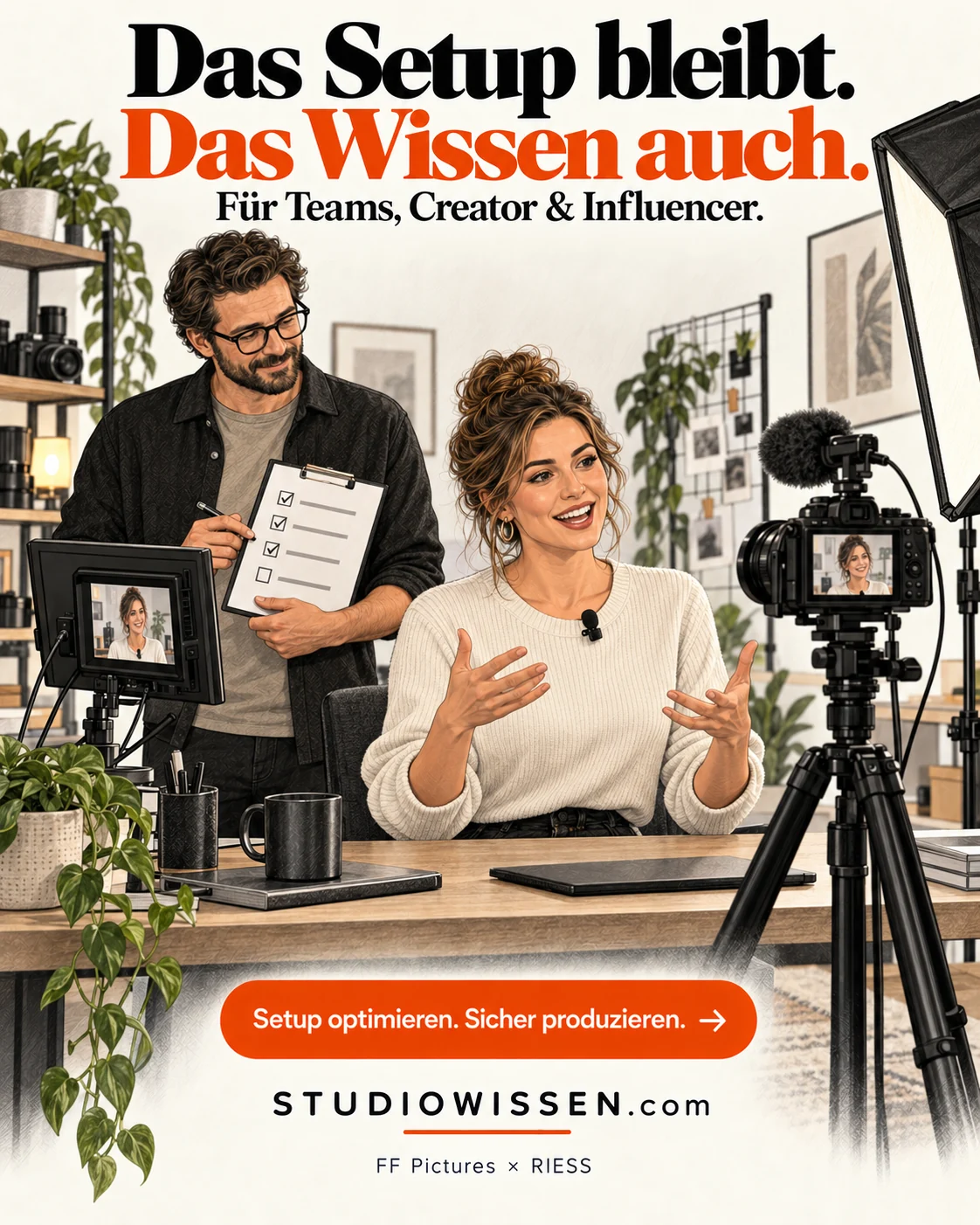 Das Setup bleibt. Das Wissen auch. – Illustrationsmotiv von STUDIOWISSEN.com