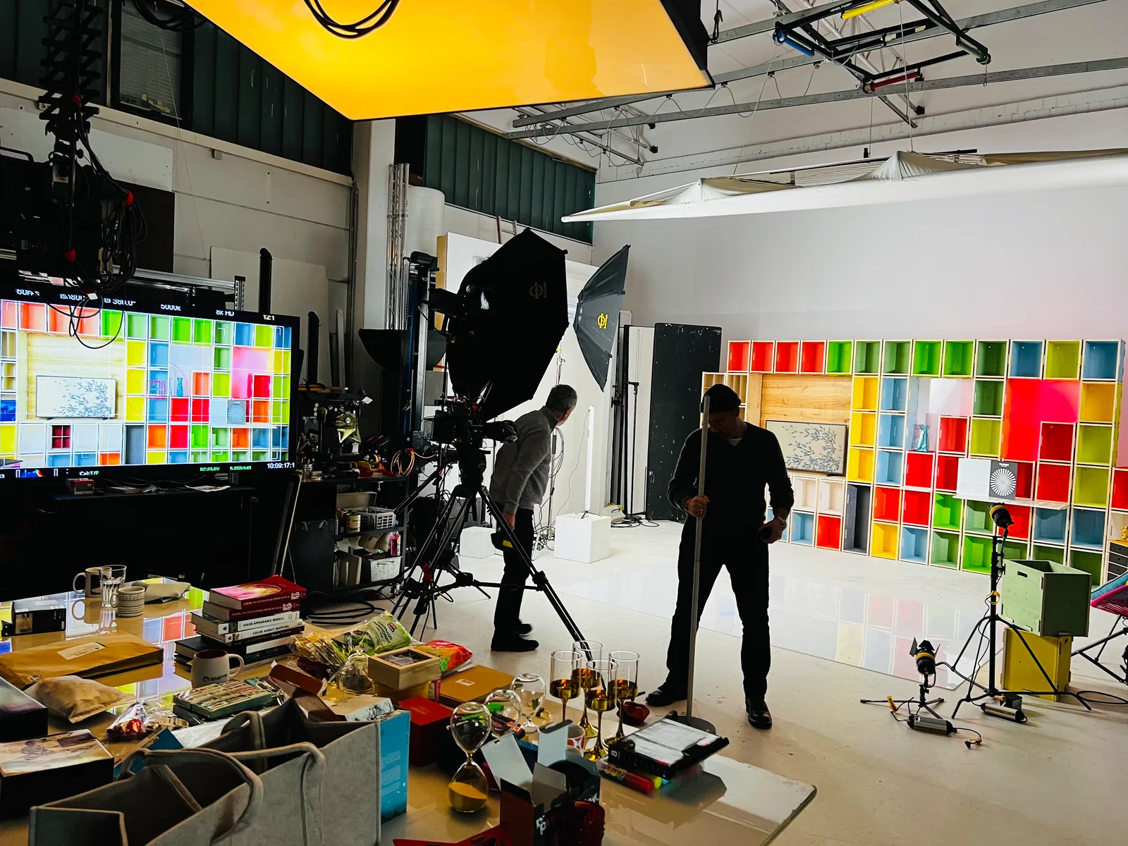 Licht, Kamera und Bildkontrolle bei einer FF-Pictures-Studioproduktion