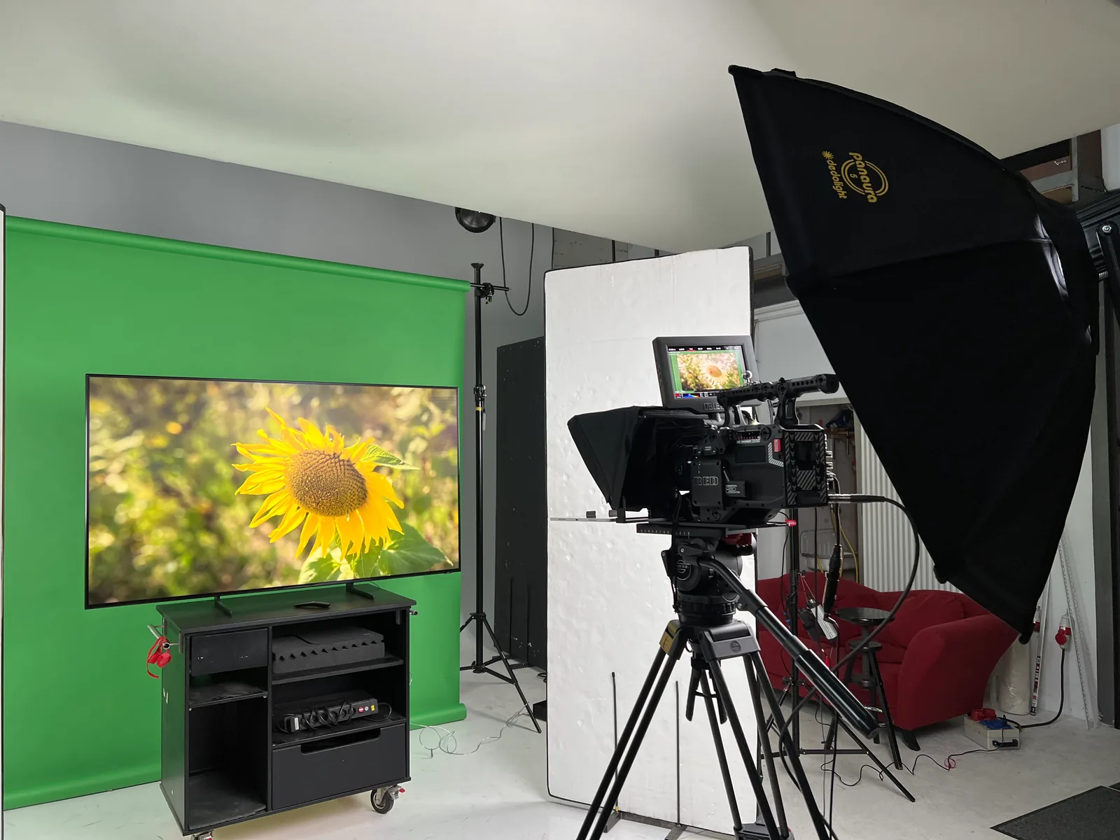 Kamera und kontrollierter Lichtaufbau im FF-Pictures-Studio